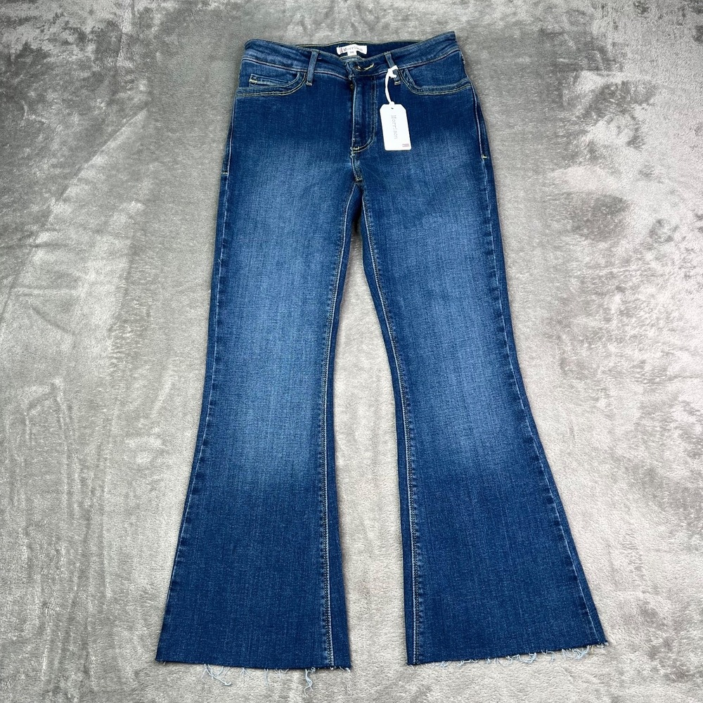 Morrison Jeans Womens 26 Blue‎ Starlet Crop Foxy Flare Bootcut Raw Hem New